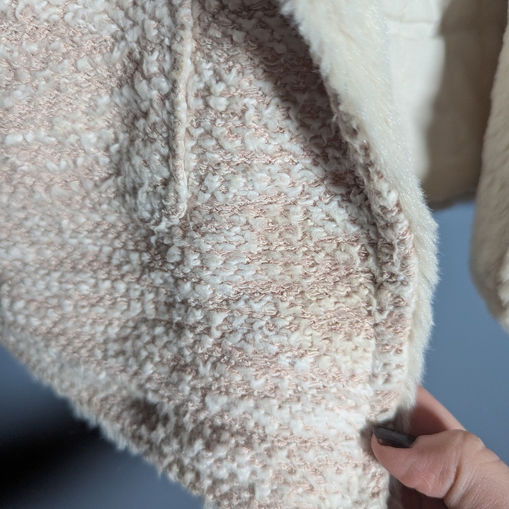 Dex Women's Cream Teddy Jacket with Hood - Picture 7 of 9